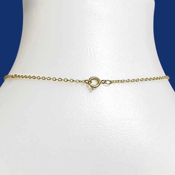 Vintage Sarah Coventry Oval Frosted Green Flower Pendant Necklace Gold Tone 18" - Picture 3 of 10